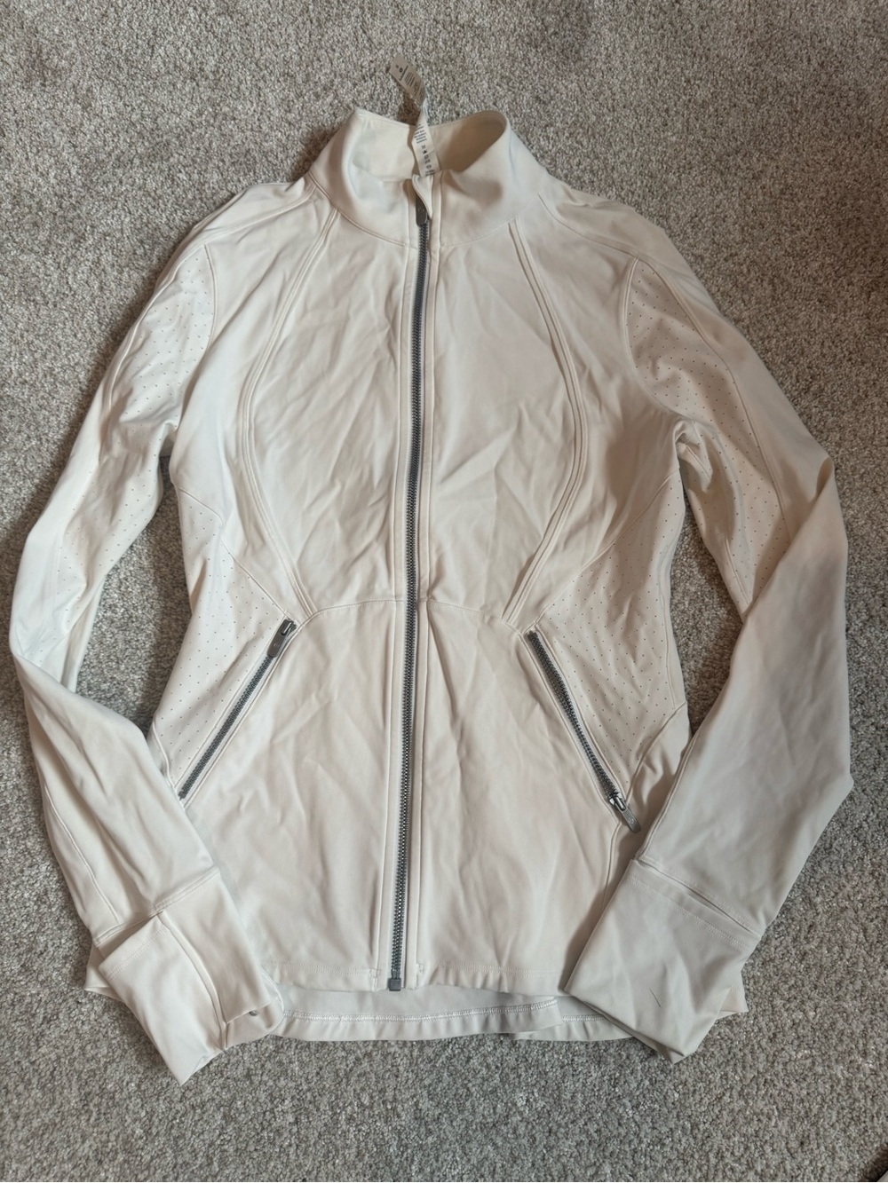 lululemon athletica White Perforated Full‑Zip Jacket